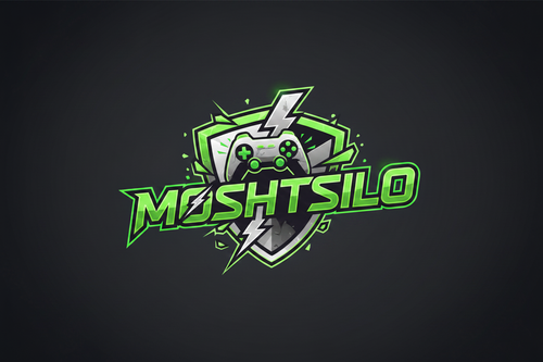 Moshtsilo Gaming Logo - Green & White